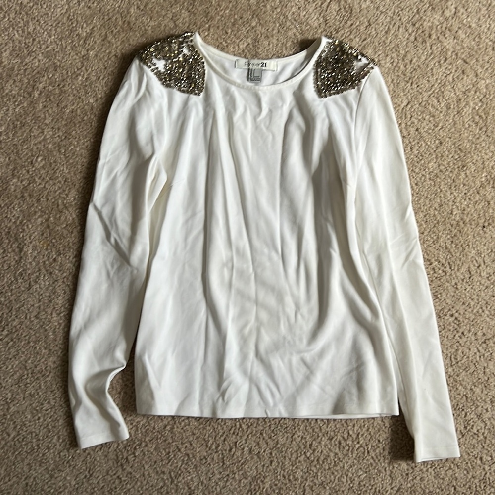 Forever 21 embellished long sleeve shirt